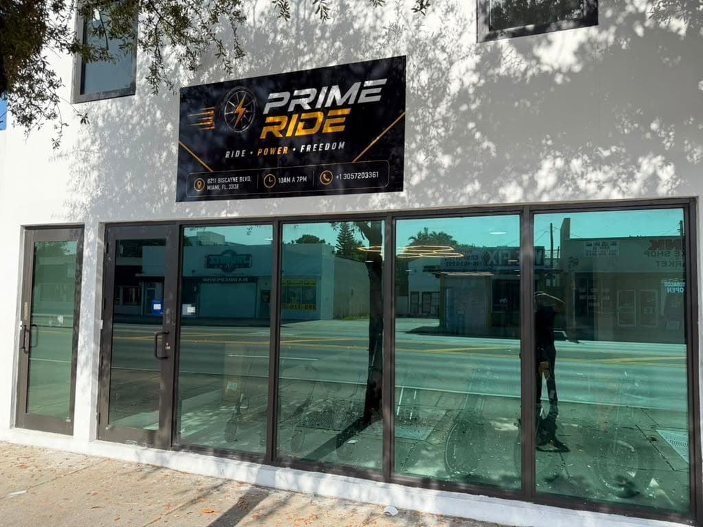 Prime Ride electric bike showroom in Miami